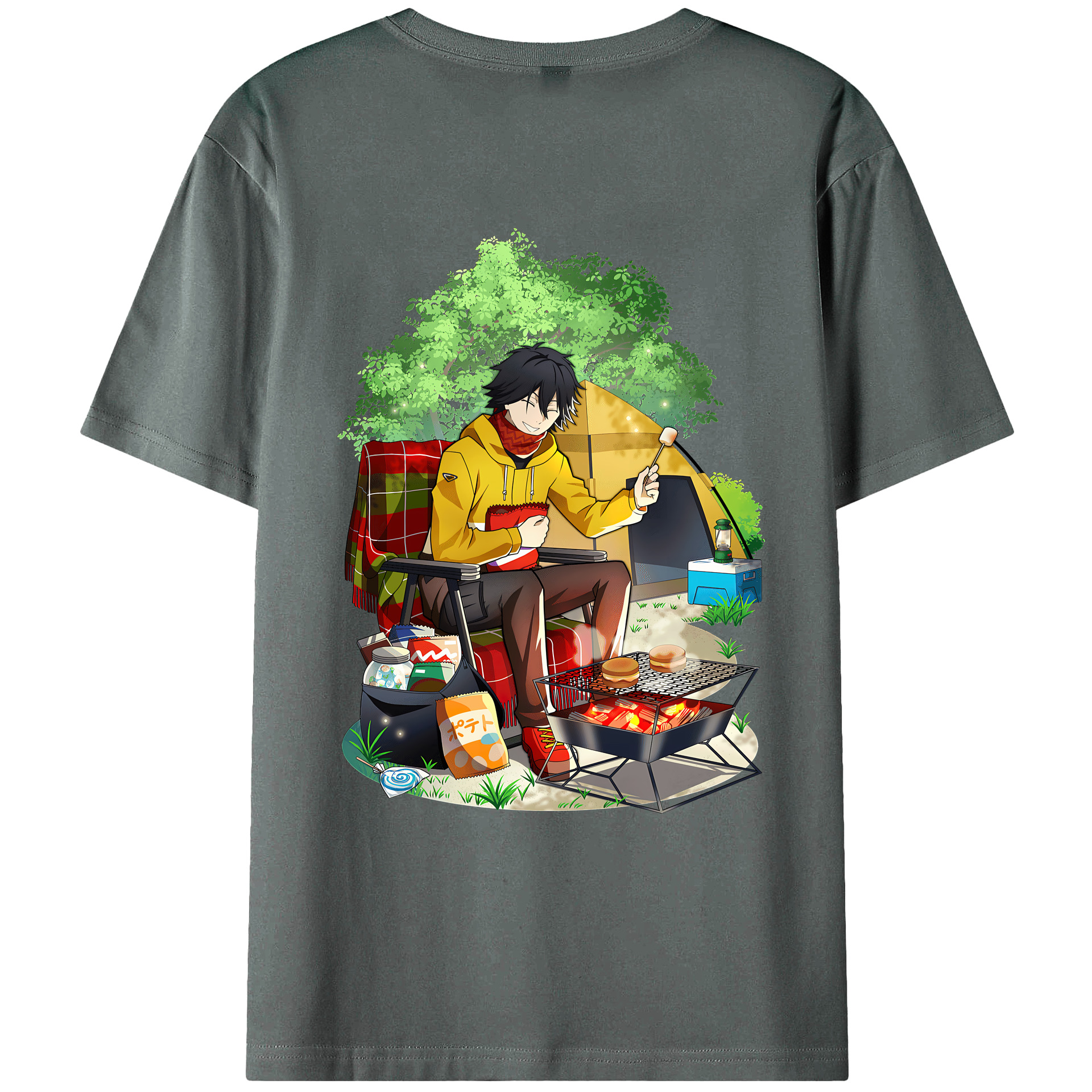 （画像用） 文豪ストレイドッグス Bungo Stray Dogs 綿100％ メンズ半袖Tシャツ（バックプリント） 通気性